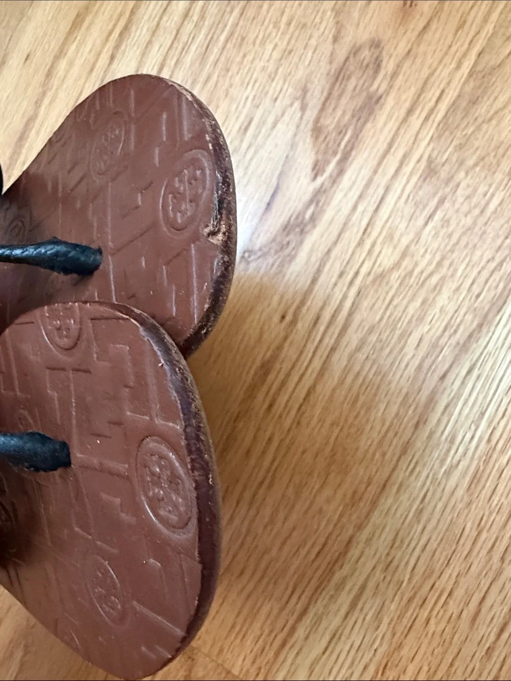 Tory Burch Black Leather Flip Flops